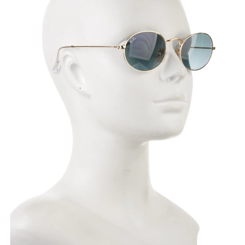 Ray-Ban Gold Frame Sunglasses with Blue Gradient Lenses